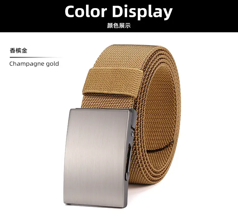 Men's Automatic Buckle Belt with Gold Mesh Strap — feature 15