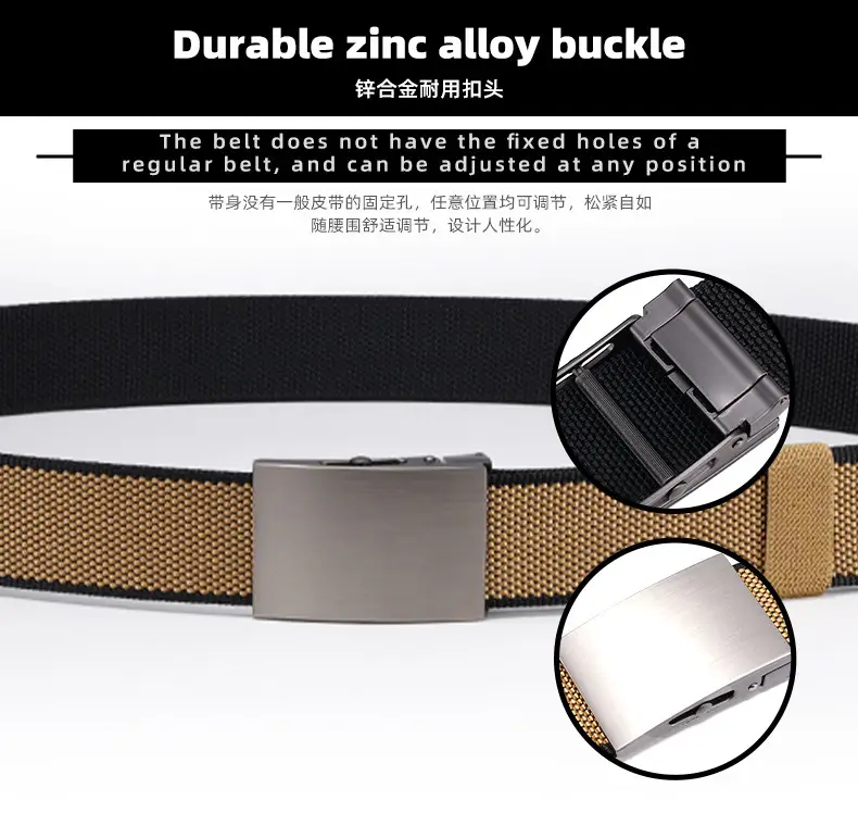 Men's Automatic Buckle Belt with Gold Mesh Strap — feature 3