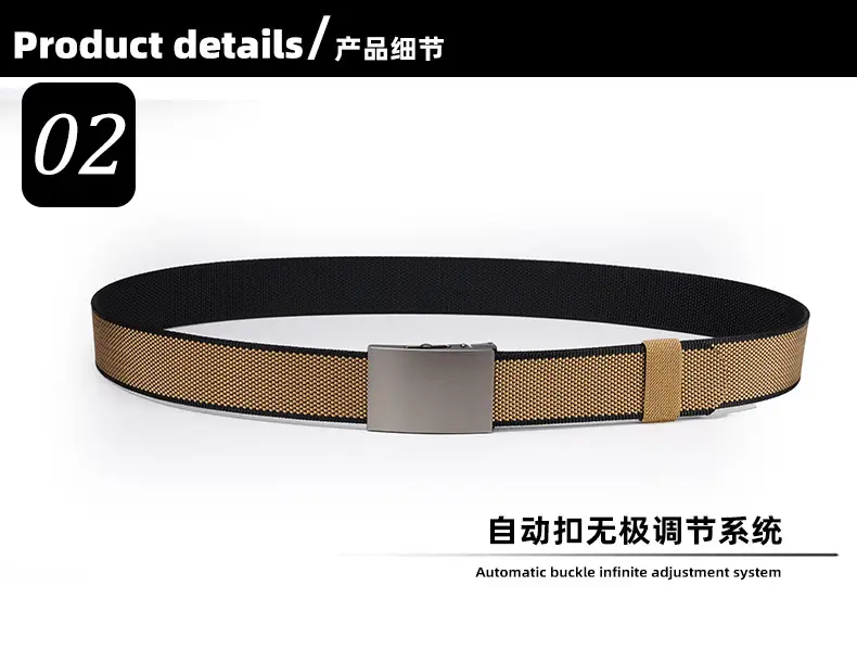 Men's Automatic Buckle Belt with Gold Mesh Strap — feature 7
