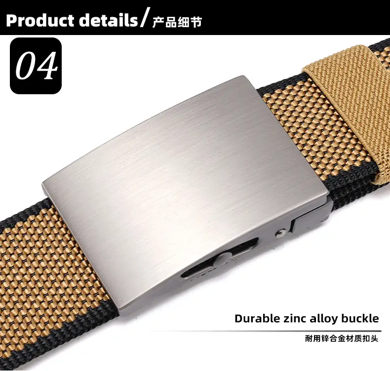 Men's Automatic Buckle Belt with Gold Mesh Strap — feature 9