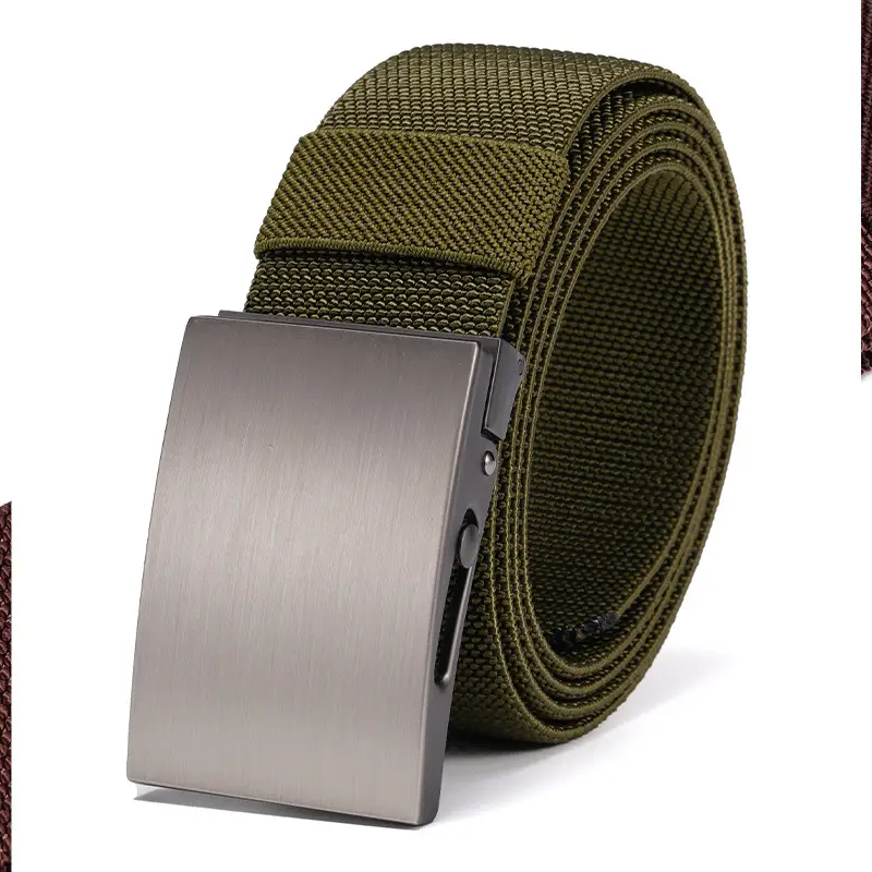 Men's Automatic Buckle Belt with Gold Mesh Strap - Image 4
