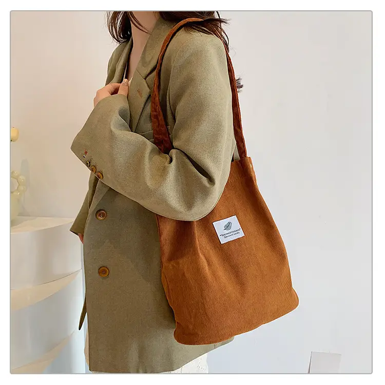 Velvet Shoulder Bag New Artistic Fresh Feather Women's Bag College Style Casual Large Capacity — feature 12