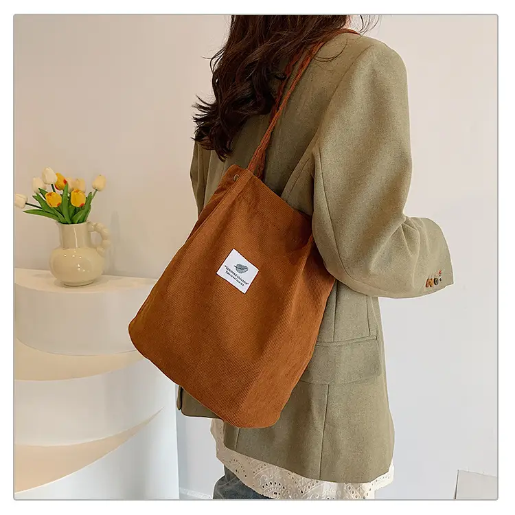 Velvet Shoulder Bag New Artistic Fresh Feather Women's Bag College Style Casual Large Capacity — feature 14