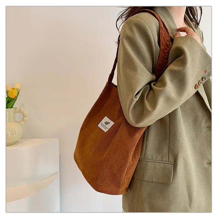 Velvet Shoulder Bag New Artistic Fresh Feather Women's Bag College Style Casual Large Capacity — feature 15