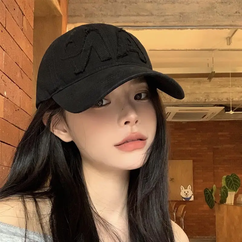 Large Letter Embroidered Pink Baseball Cap Women Spring Autumn Korean Style - Image 7