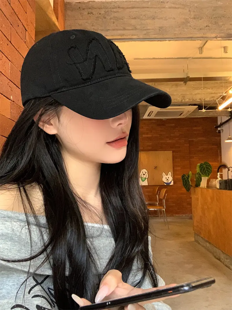 Large Letter Embroidered Pink Baseball Cap Women Spring Autumn Korean Style — feature 9