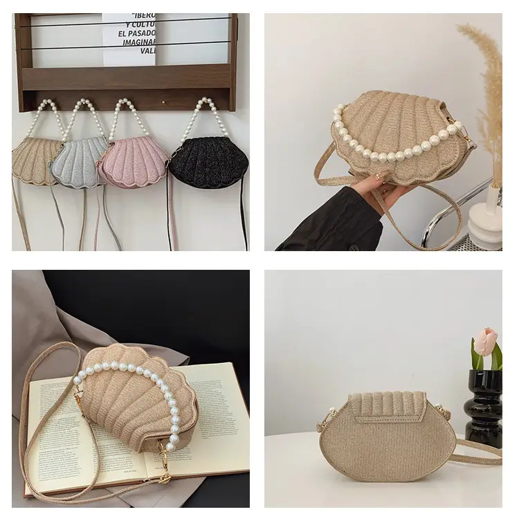Pink Pearl Embellished Shoulder Bag for Women — feature 9