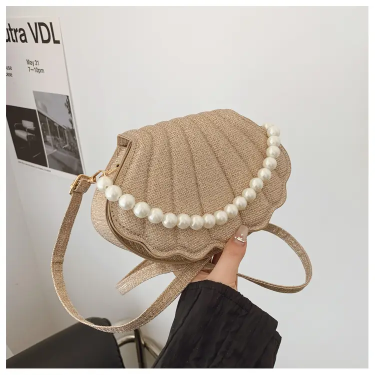 Pink Pearl Embellished Shoulder Bag for Women - Image 2