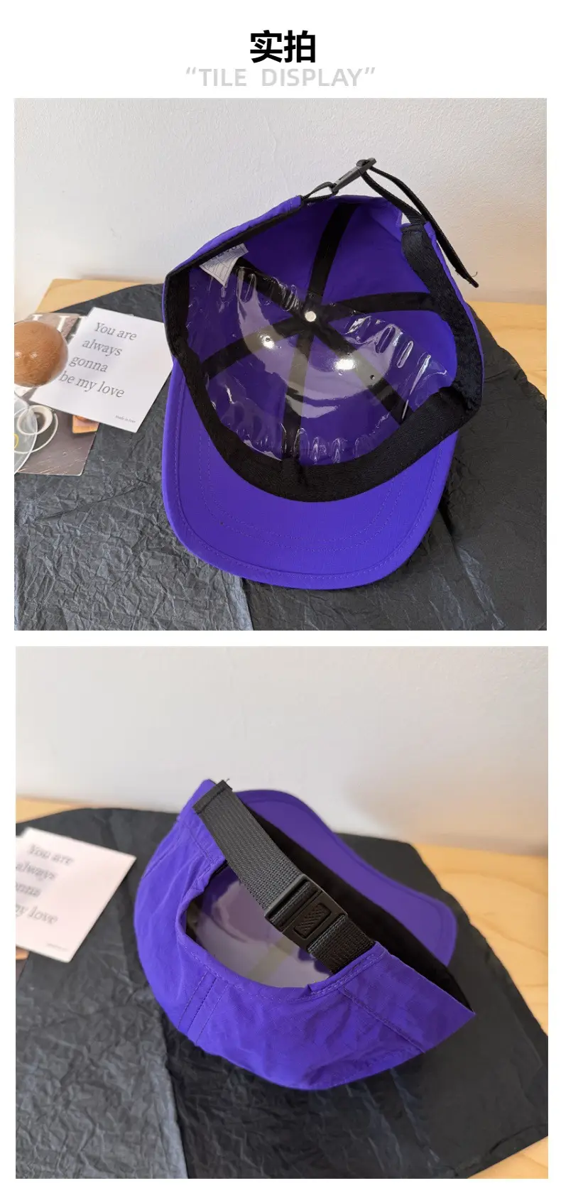 Japanese Style Unisex Brim Cap Blue White Quick Dry Sunshade — feature 5