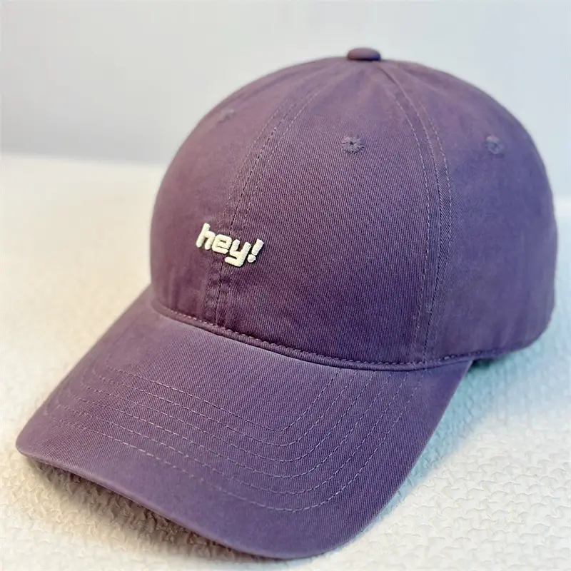 Three-Denim Embroidered Baseball Caps Pink & Green - Image 9