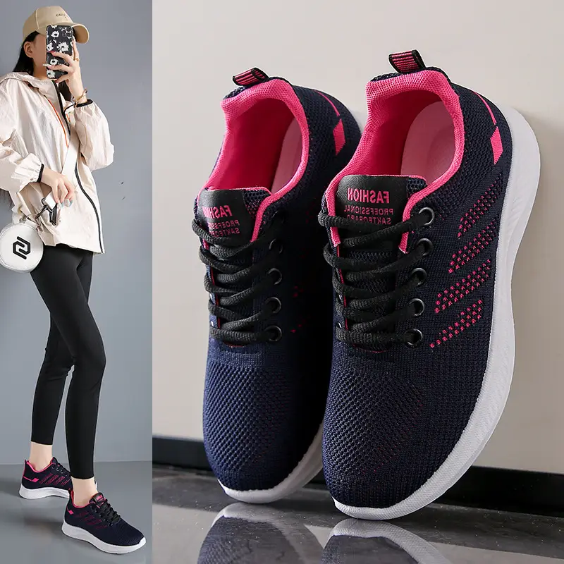 Shoes women 2025 casual soft bottom sneaker breathable single shoes fly woven mesh shoes wholesale generation running shoes women - Image 7