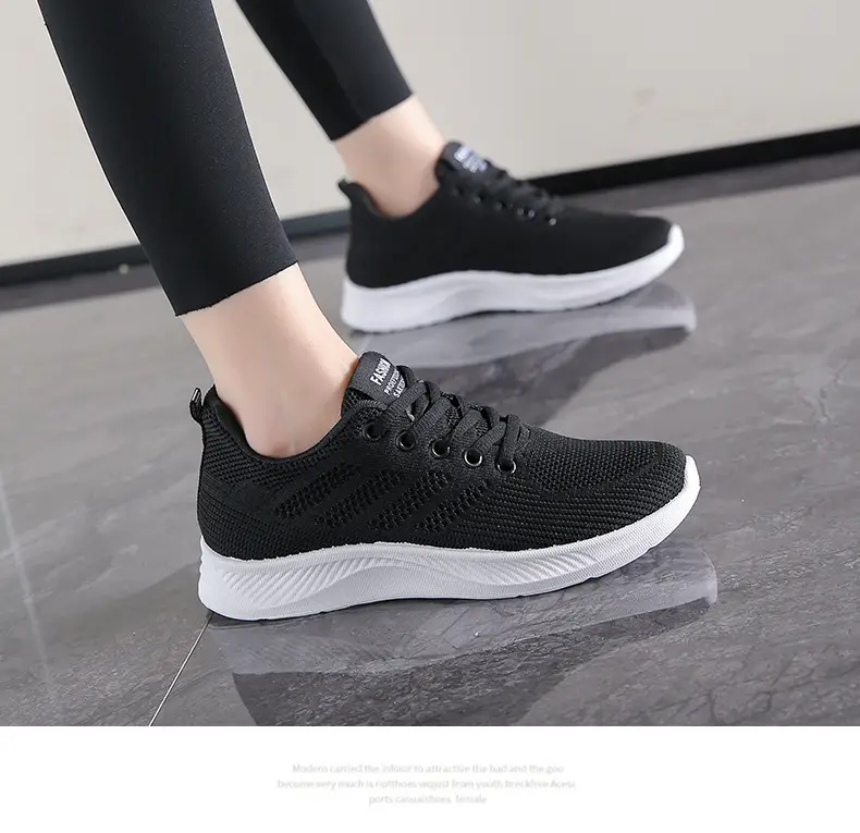 Shoes women 2025 casual soft bottom sneaker breathable single shoes fly woven mesh shoes wholesale generation running shoes women — feature 14
