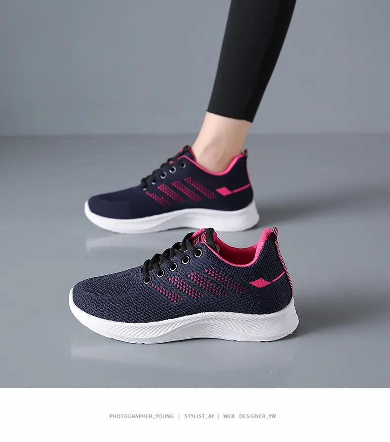 Shoes women 2025 casual soft bottom sneaker breathable single shoes fly woven mesh shoes wholesale generation running shoes women — feature 15