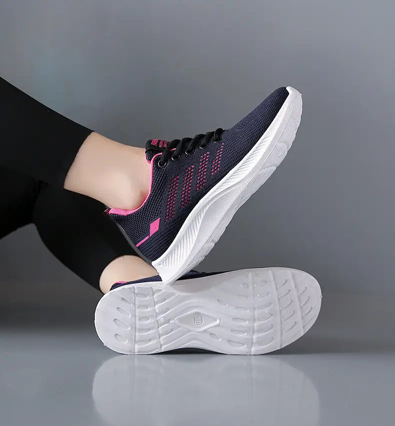 Shoes women 2025 casual soft bottom sneaker breathable single shoes fly woven mesh shoes wholesale generation running shoes women — feature 17
