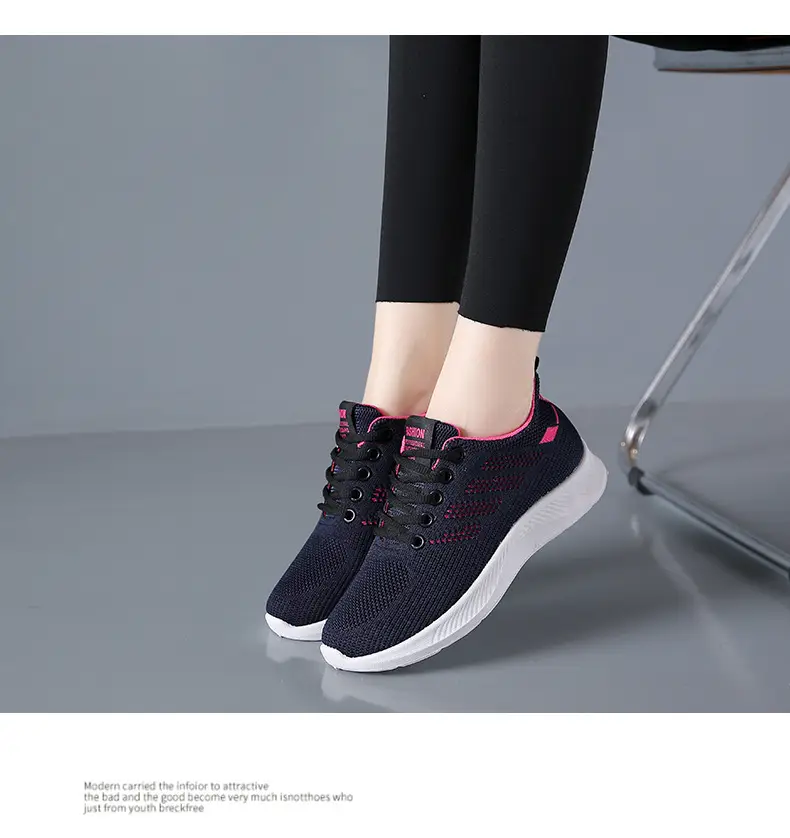 Shoes women 2025 casual soft bottom sneaker breathable single shoes fly woven mesh shoes wholesale generation running shoes women — feature 19