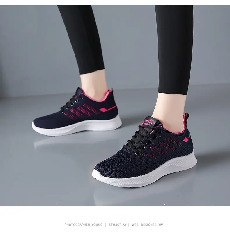 Shoes women 2025 casual soft bottom sneaker breathable single shoes fly woven mesh shoes wholesale generation running shoes women — feature 20