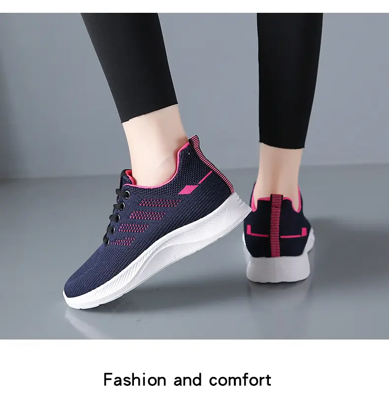Shoes women 2025 casual soft bottom sneaker breathable single shoes fly woven mesh shoes wholesale generation running shoes women — feature 21