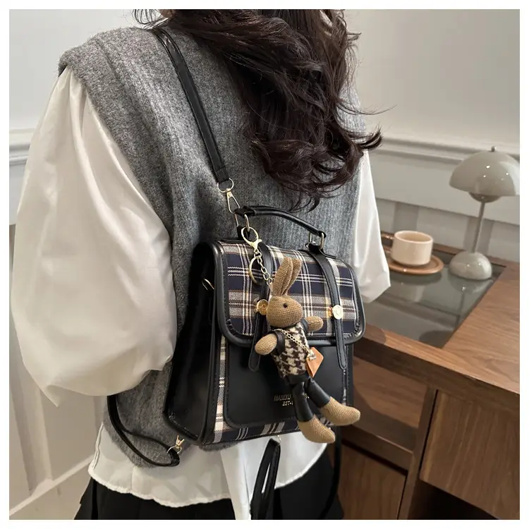 Vintage Plaid Shoulder Bag for Women 2025 New Autumn Winter — feature 12