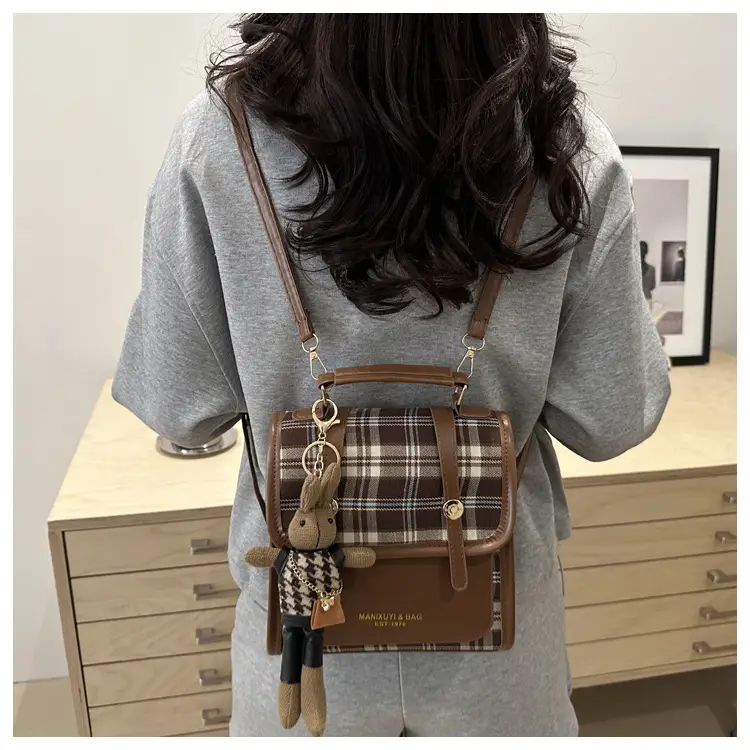 Vintage Plaid Shoulder Bag for Women 2025 New Autumn Winter — feature 18