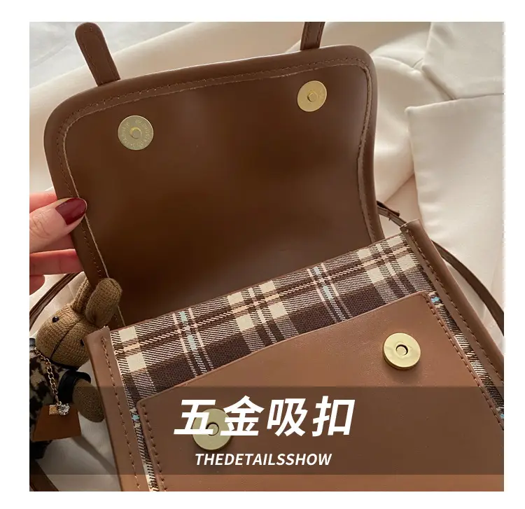 Vintage Plaid Shoulder Bag for Women 2025 New Autumn Winter — feature 6