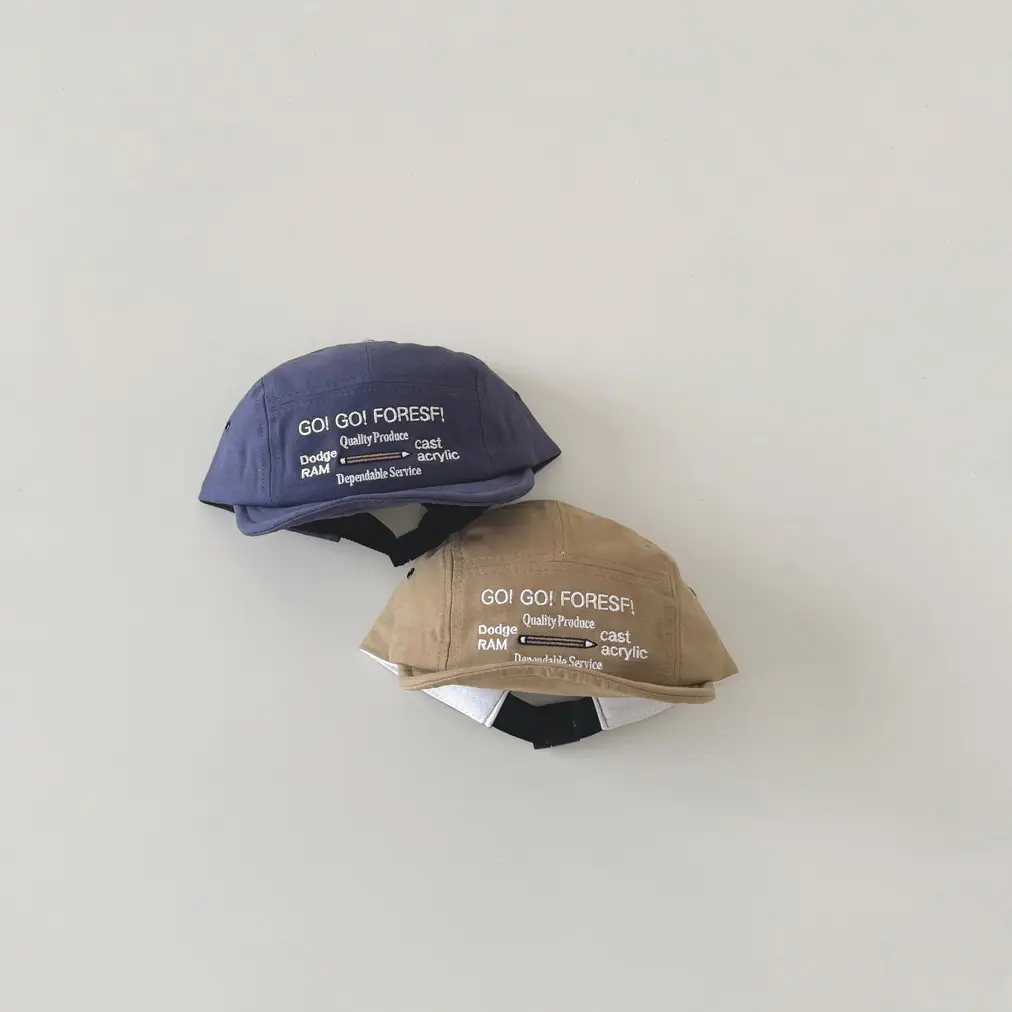 White Embroidered Kids Cap 2025 Spring Autumn New - Image 6