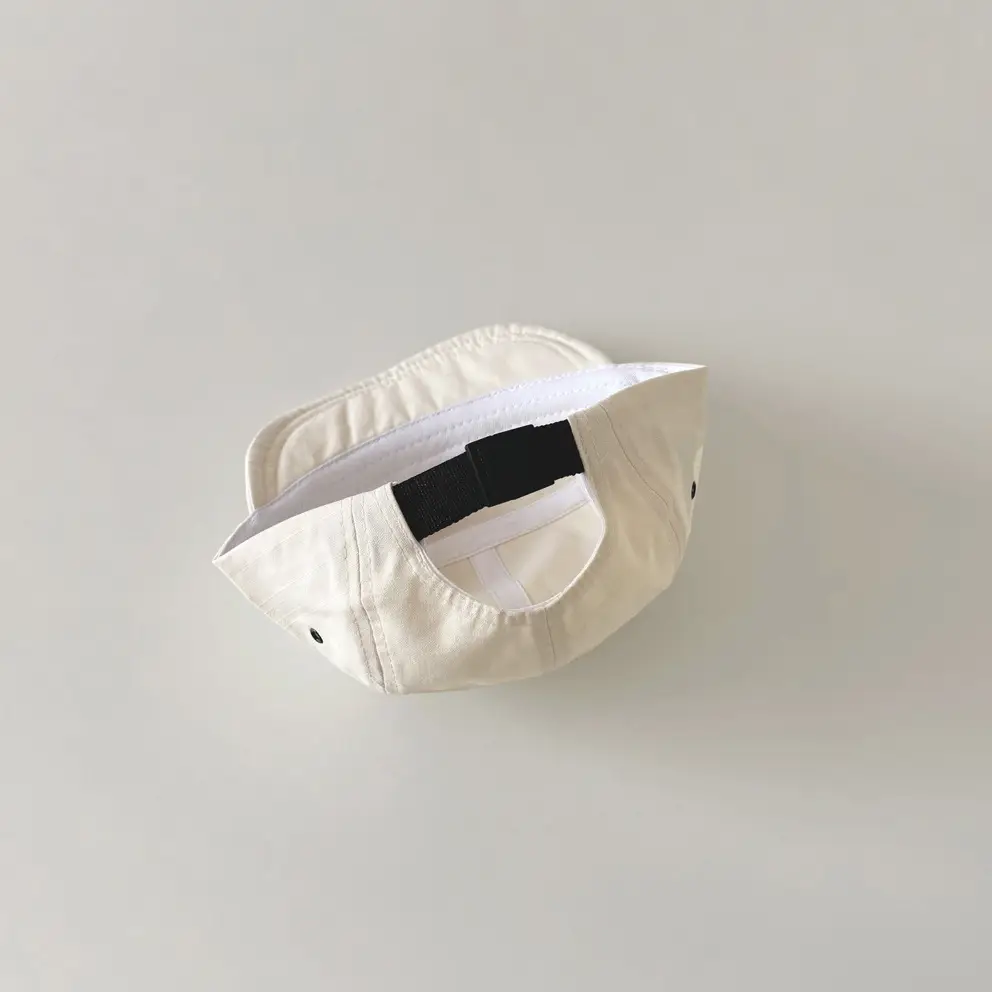 White Embroidered Kids Cap 2025 Spring Autumn New - Image 7