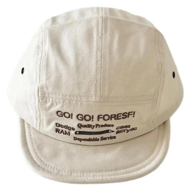 White Embroidered Kids Cap 2025 Spring Autumn New - Image 8