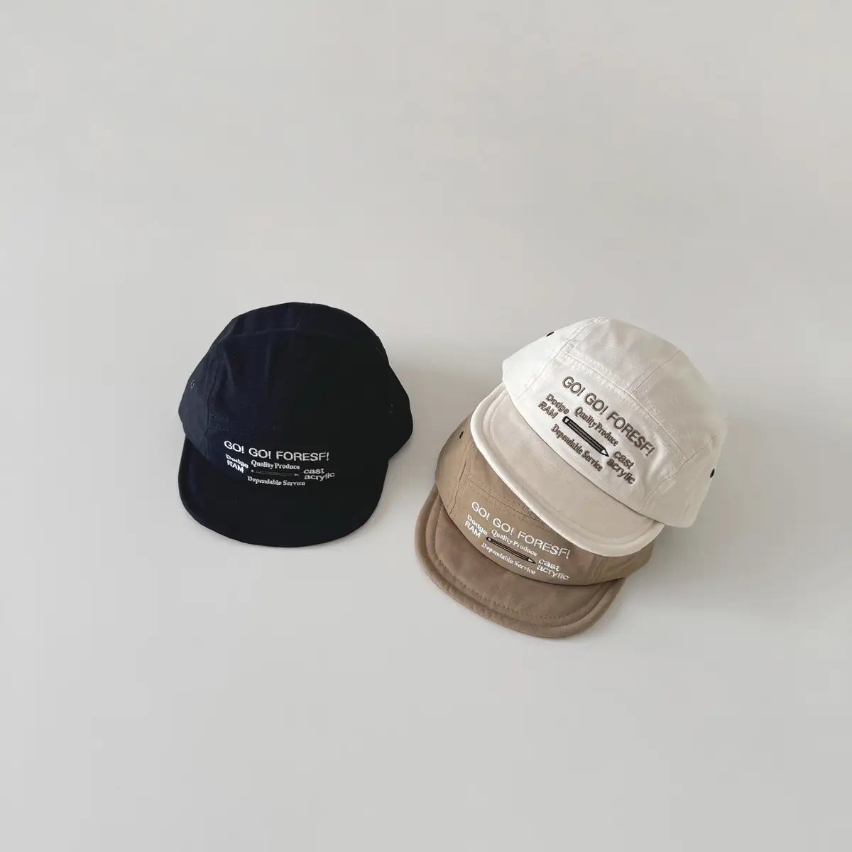 White Embroidered Kids Cap 2025 Spring Autumn New — feature 6
