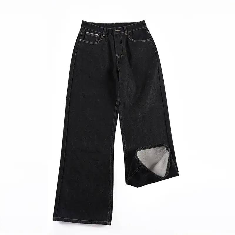 Dark Blue Cattle Jeans for Men Loose Classic Fit