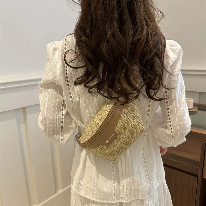 Women's Straw Crossbody & Waist Bag Set 2025 Fashion - Image 4