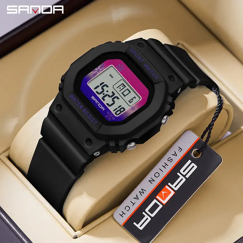Sanda Digital Watch Waterproof Luminous Student Watch - Image 33
