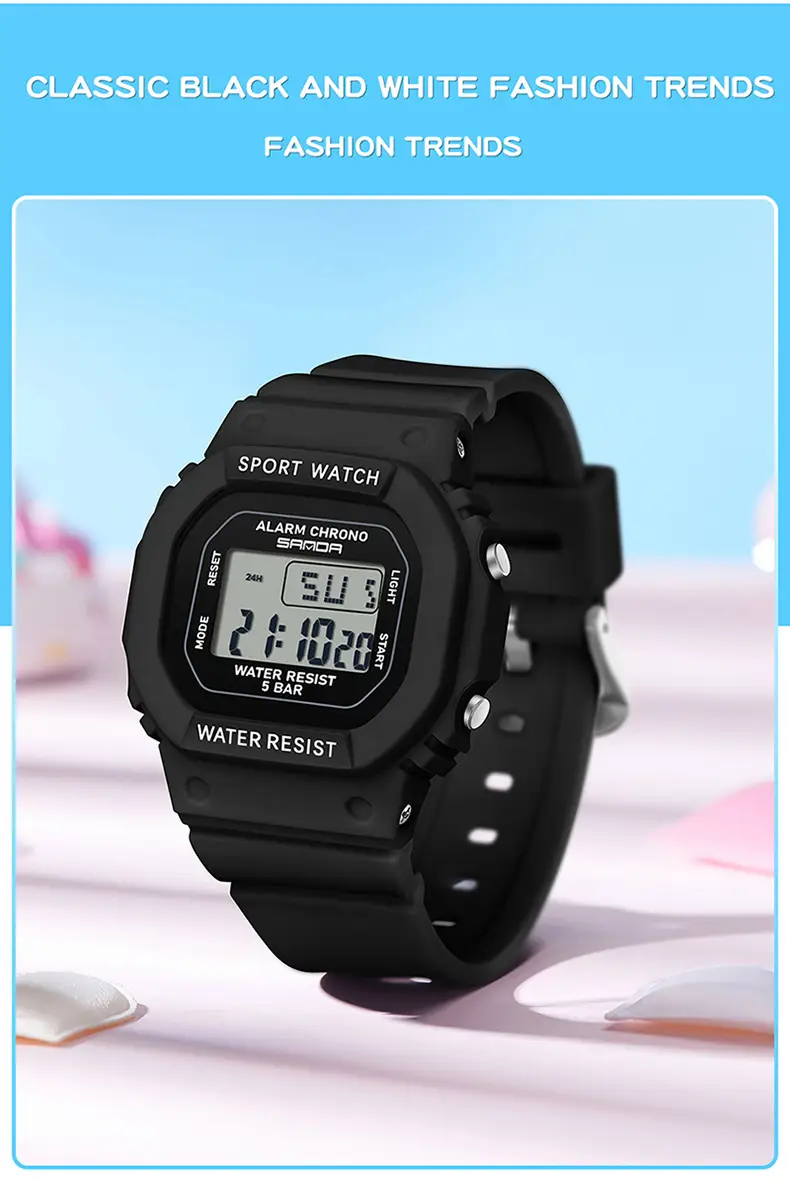 Sanda Digital Watch Waterproof Luminous Student Watch — feature 25