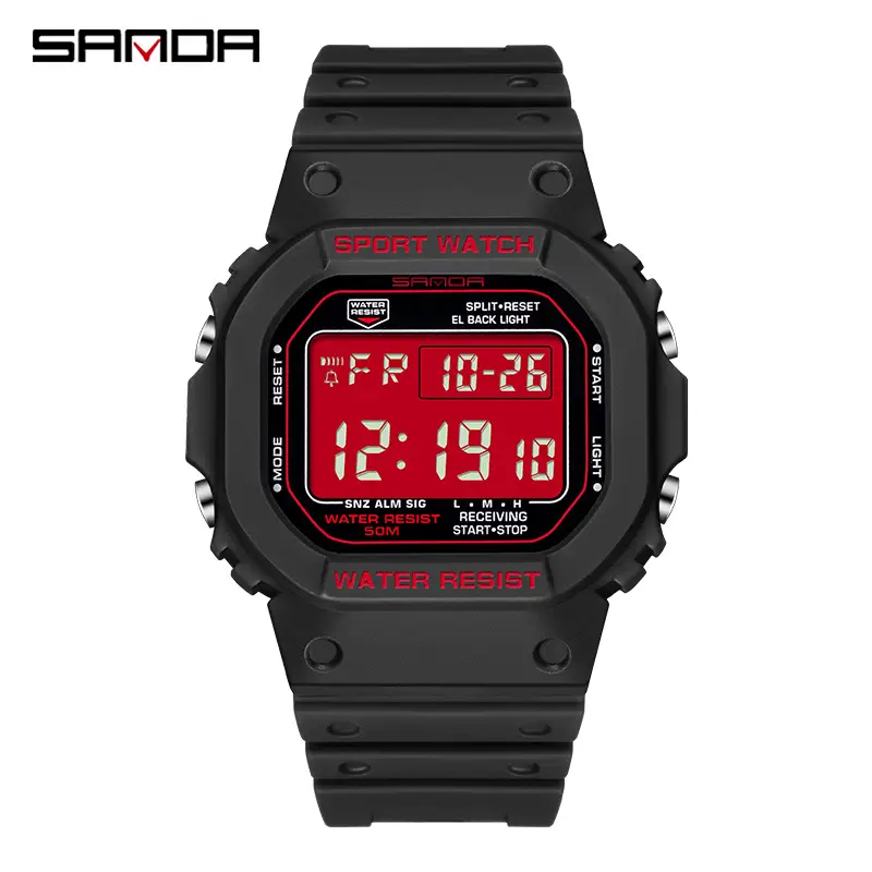 Sanda Digital Watch Waterproof Luminous Student Watch - Image 31