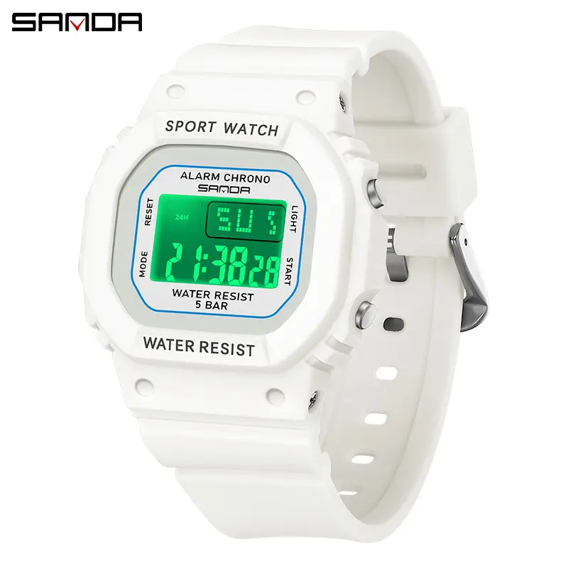 Sanda Digital Watch Waterproof Luminous Student Watch - Image 7