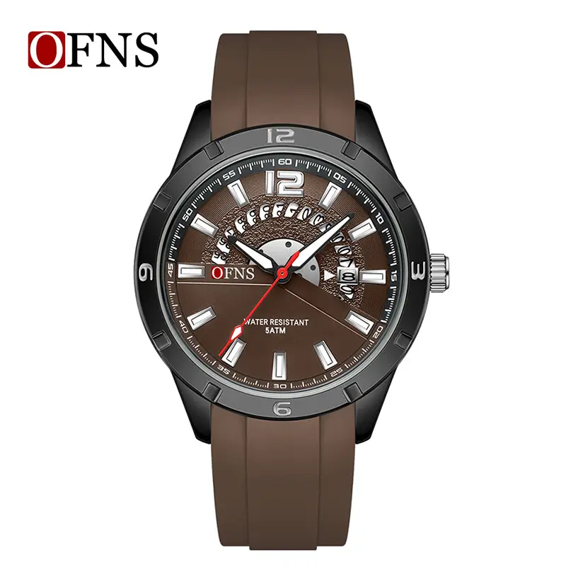 Men's Quartz Watch with Calendar & Silicone Strap - Image 11