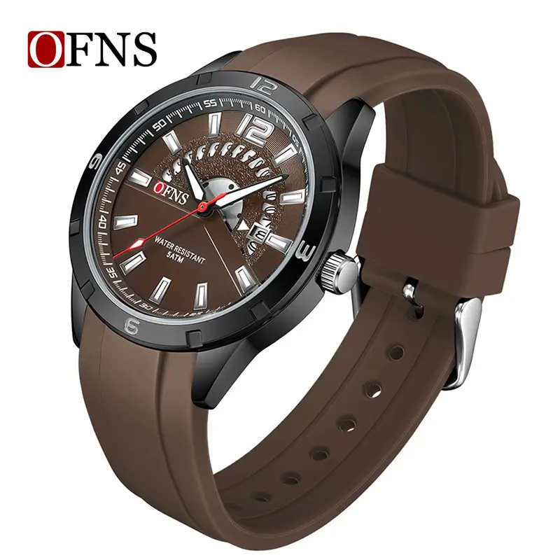 Men's Quartz Watch with Calendar & Silicone Strap - Image 2
