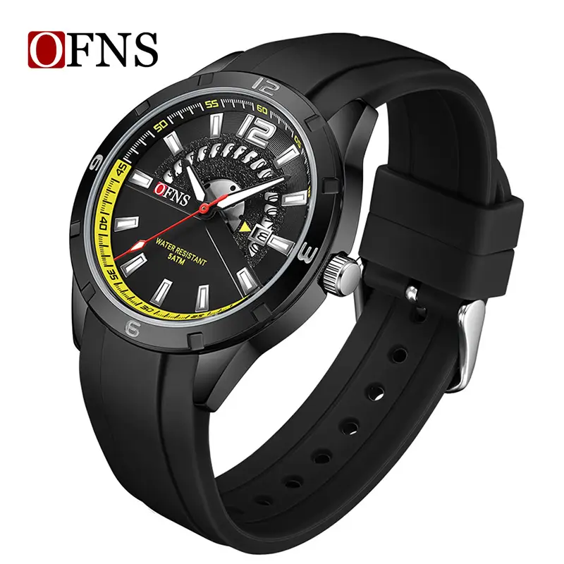 Men's Quartz Watch with Calendar & Silicone Strap - Image 6
