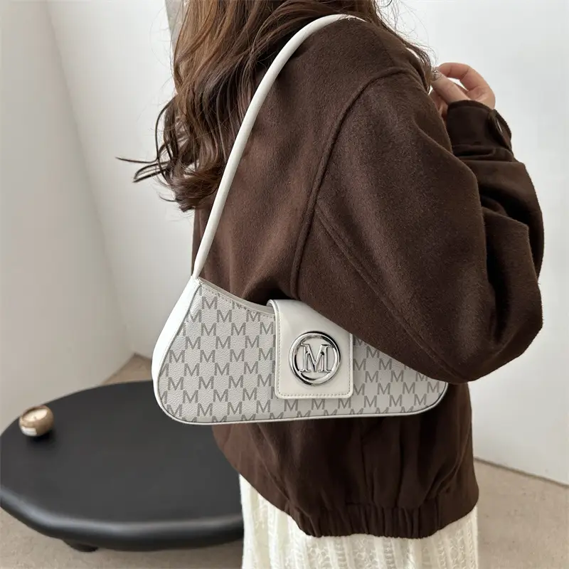 Women's Western Style Shoulder Bag with Monogram Logo - Image 6