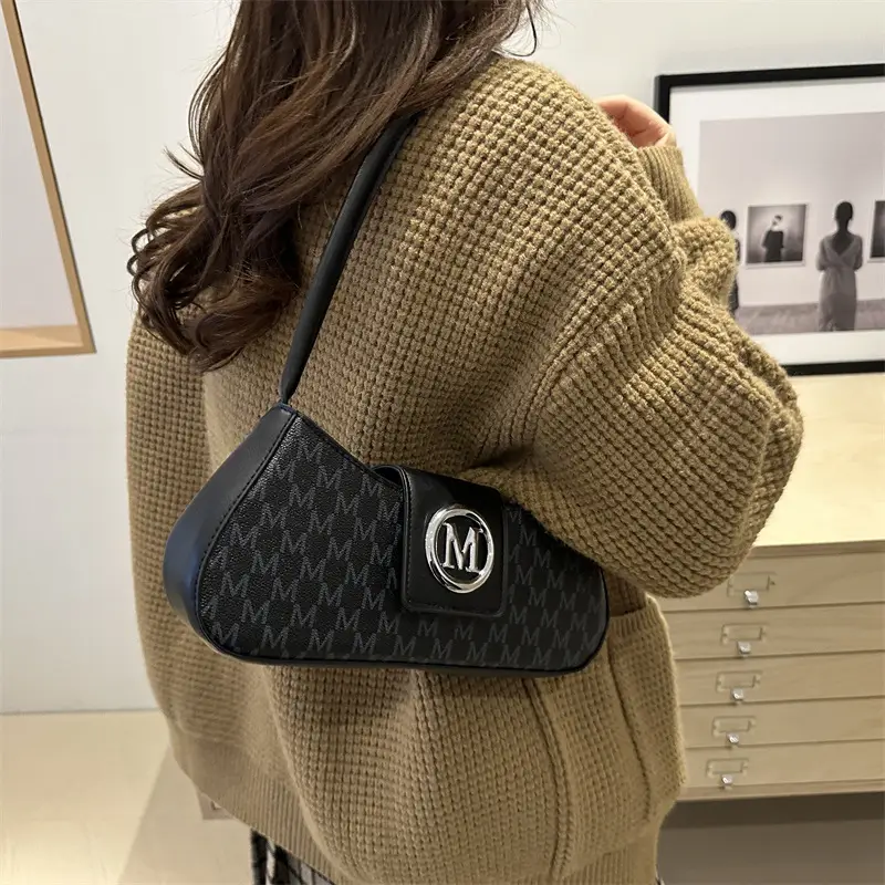 Women's Western Style Shoulder Bag with Monogram Logo - Image 7