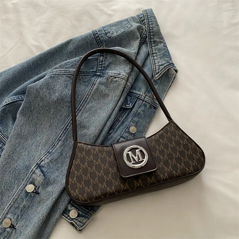 Women's Western Style Shoulder Bag with Monogram Logo - Image 4