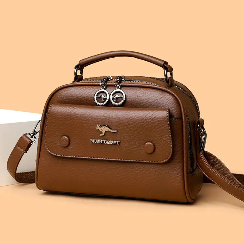 Black Lady's Shoulder Crossbody Bag with Logo - Image 6