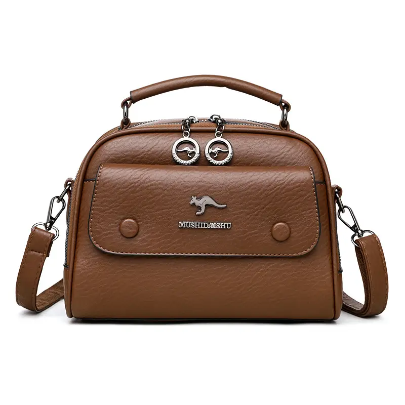 Black Lady's Shoulder Crossbody Bag with Logo - Image 7