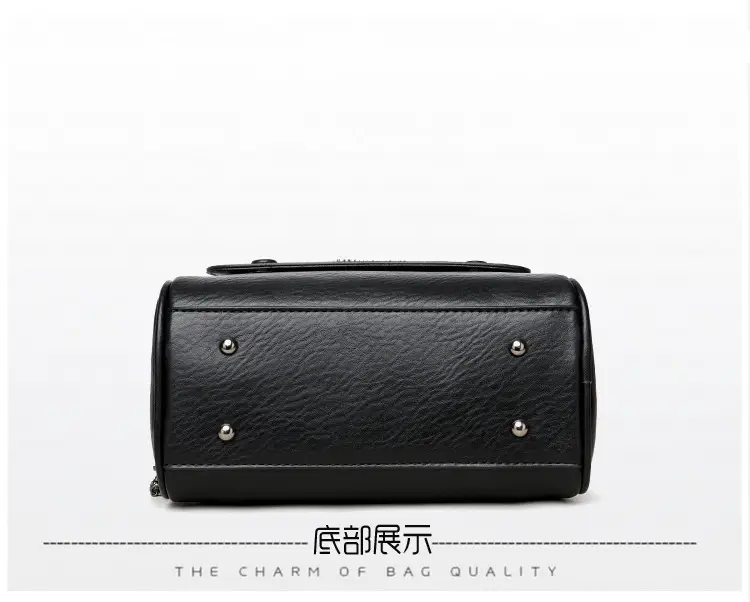 Black Lady's Shoulder Crossbody Bag with Logo — feature 23