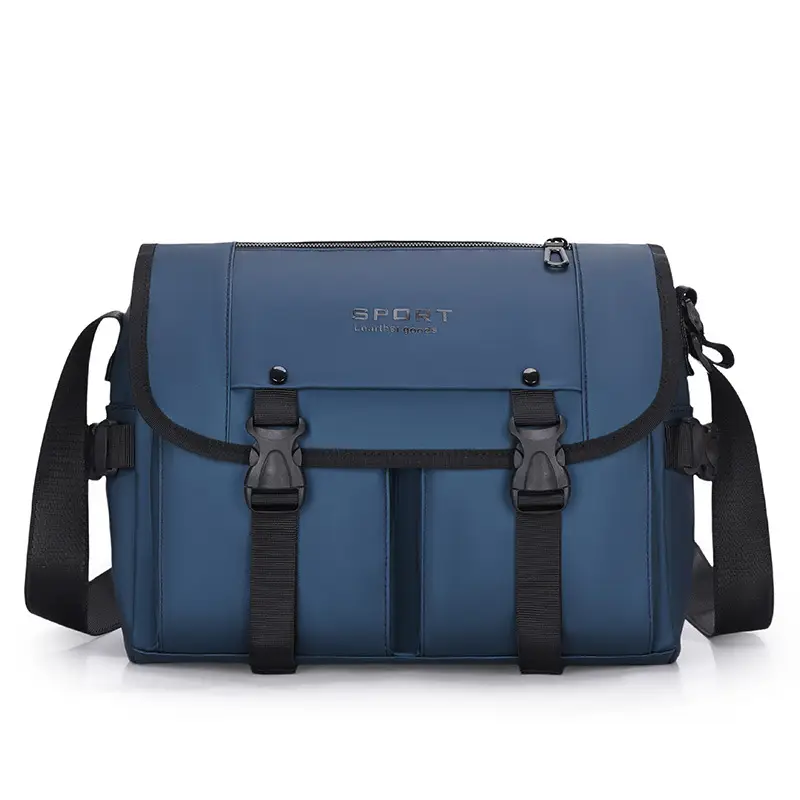 Men's Olive Green Shoulder Bag with 5 Pockets