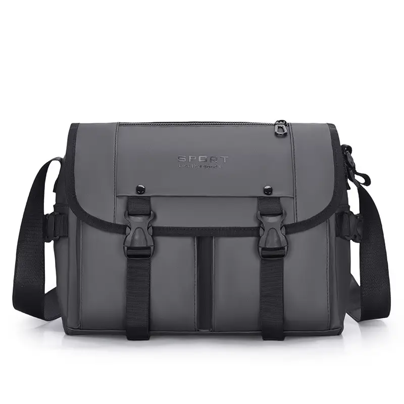 Men's Olive Green Shoulder Bag with 5 Pockets