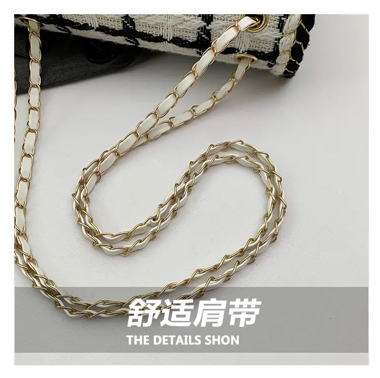 Western Style Women's Crossbody Bag Black White Check 2024 — feature 3