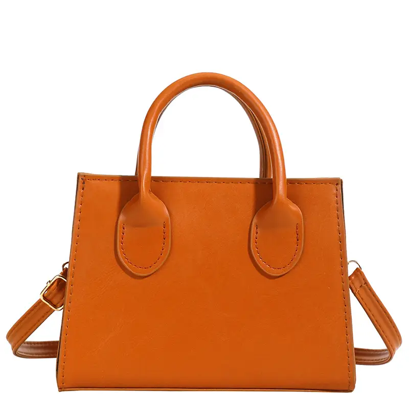 2025 Spring Crossbody Bag Retro Casual Fashion Portable Small Square Bag Women's Simple Popular Western Style Shoulder Bag