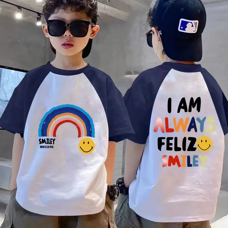 Boys Friends T-Shirt White Blue 2025 Summer - Image 10