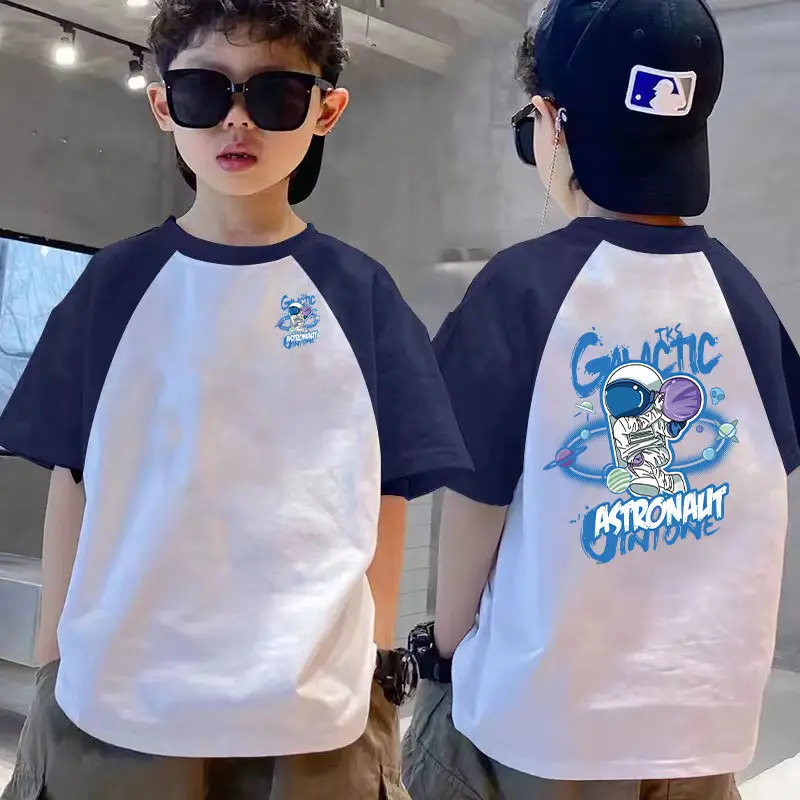 Boys Friends T-Shirt White Blue 2025 Summer - Image 6
