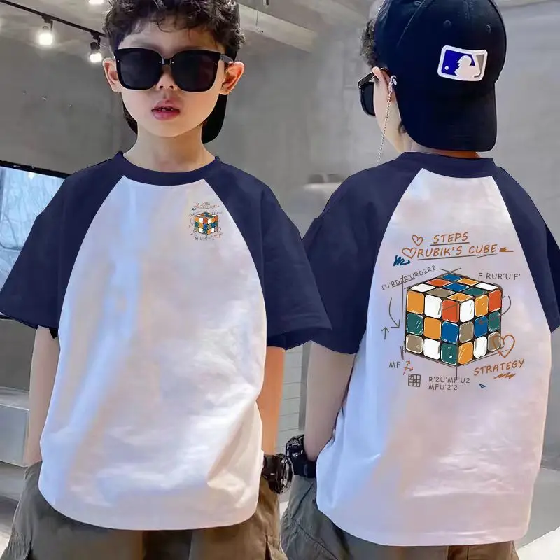 Boys Friends T-Shirt White Blue 2025 Summer - Image 7